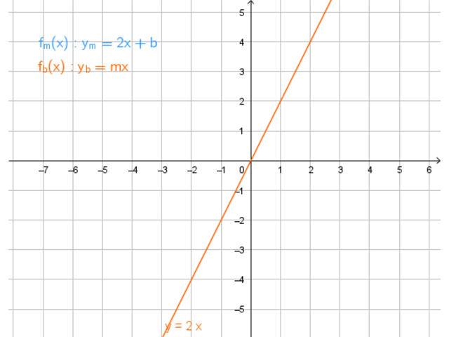 Klasse 11 bis 13 : Funktionenscharen und Ortslinien : Funktionenschar einer linearen Funktion